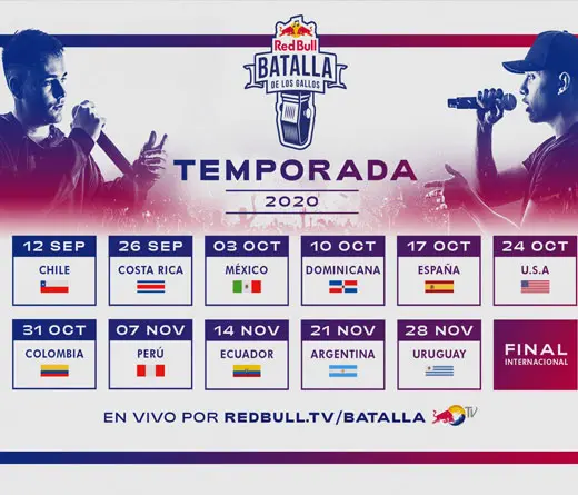 Red Bull Batalla de Los Gallos anunci las fechas de la temporada 2020.